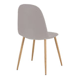 Scaun Bella Gri deschis cu-metal, Natural, 43x52x88 cm - Gri deschis