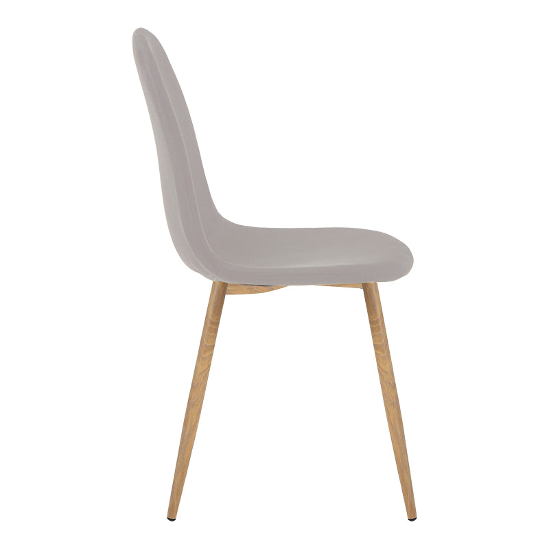 Scaun Bella Gri deschis cu-metal, Natural, 43x52x88 cm - Gri deschis