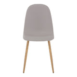Scaun Bella Gri deschis cu-metal, Natural, 43x52x88 cm - Gri deschis