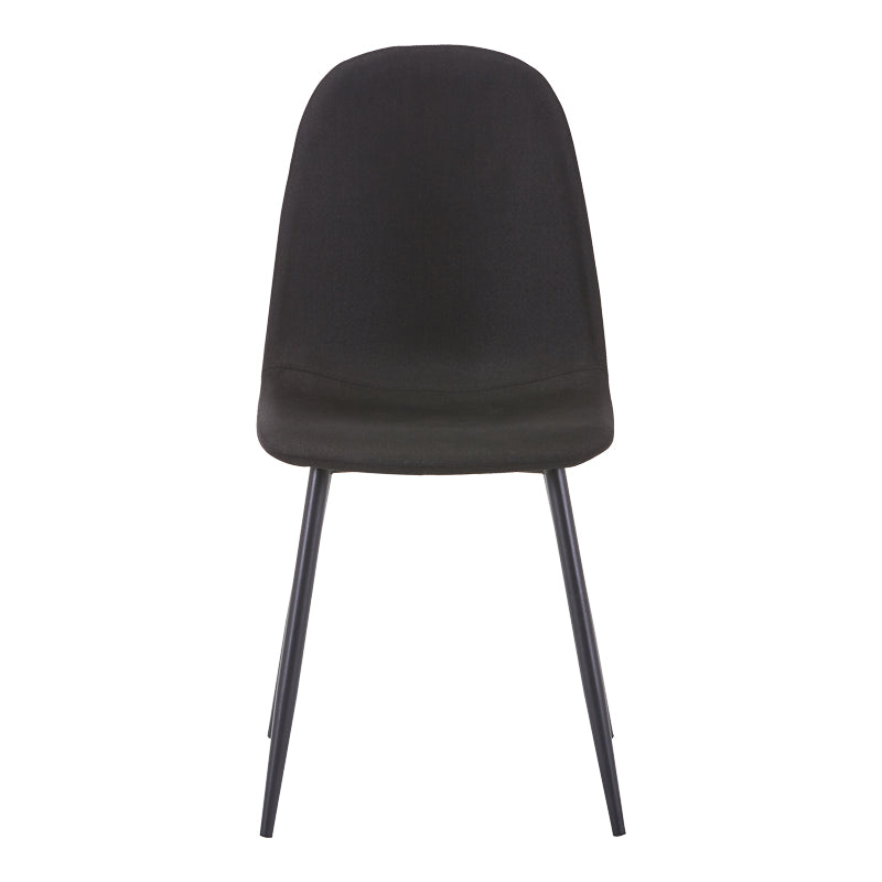 Scaun Bella Gri deschis cu-metal, Natural, 43x52x88 cm - Negru