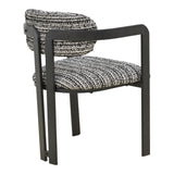 Scaun Berdona, picioare negre, Negru, 57x47x78 cm