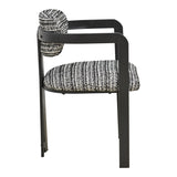 Scaun Berdona, picioare negre, Negru, 57x47x78 cm