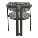 Scaun Berdona, picioare negre, Negru, 57x47x78 cm