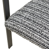 Scaun Berdona, picioare negre, Negru, 57x47x78 cm