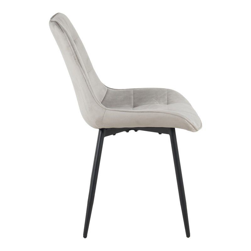 Scaun Berne, Velur, Gri Antracit, 53x62x84 cm - Gri