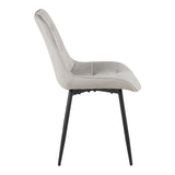 Scaun Berne, Velur, Gri Antracit, 53x62x84 cm - Gri