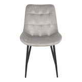 Scaun Berne, Velur, Gri Antracit, 53x62x84 cm - Gri