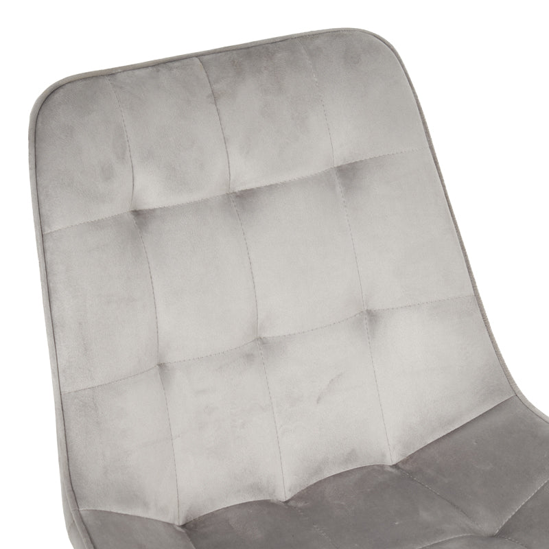 Scaun Berne, Velur, Gri Antracit, 53x62x84 cm - Gri