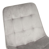Scaun Berne, Velur, Gri Antracit, 53x62x84 cm - Gri
