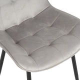 Scaun Berne, Velur, Gri Antracit, 53x62x84 cm - Gri