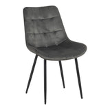 Scaun Berne, Velur, Gri Antracit, 53x62x84 cm - Antracit