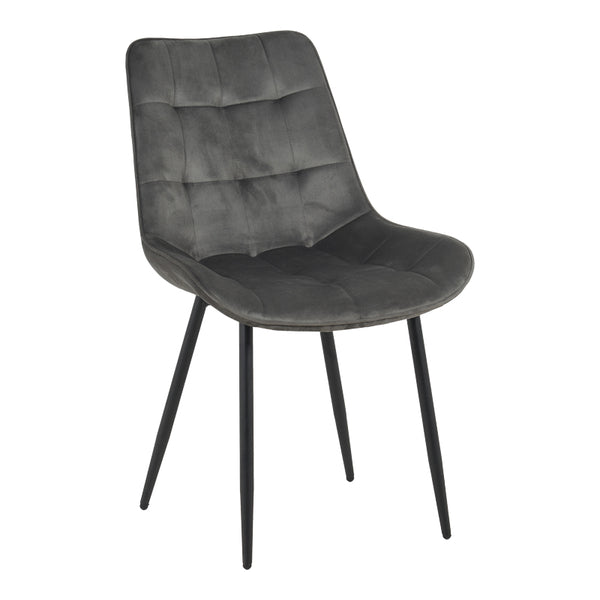 Scaun Berne, Velur, Gri Antracit, 53x62x84 cm