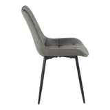 Scaun Berne, Velur, Gri Antracit, 53x62x84 cm - Antracit