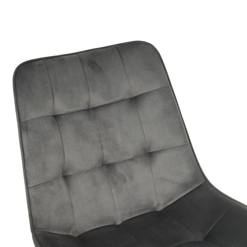 Scaun Berne, Velur, Gri Antracit, 53x62x84 cm - Antracit