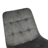 Scaun Berne, Velur, Gri Antracit, 53x62x84 cm - Antracit