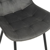 Scaun Berne, Velur, Gri Antracit, 53x62x84 cm - Antracit