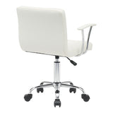 Scaun birou Buleco pu, alb, 56x46x74-86 cm