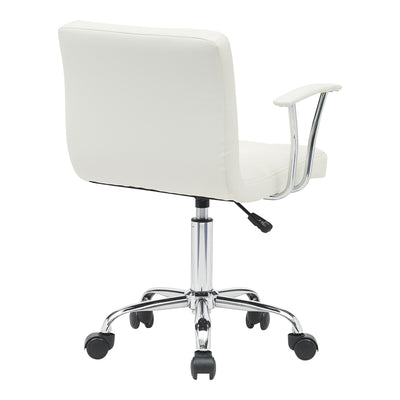 Scaun birou Buleco pu, alb, 56x46x74-86 cm, imagine suplimentara