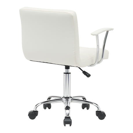 Scaun birou Buleco pu, alb, 56x46x74-86 cm