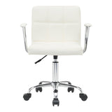 Scaun birou Buleco pu, alb, 56x46x74-86 cm