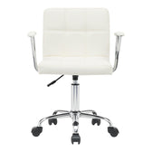 Scaun birou Buleco pu, alb, 56x46x74-86 cm, perspectiva suplimentara