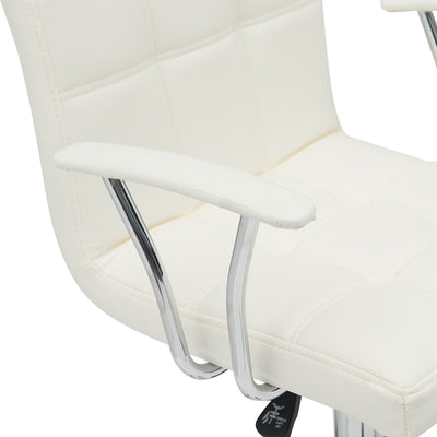 Scaun birou Buleco pu, alb, 56x46x74-86 cm, foto produs 7