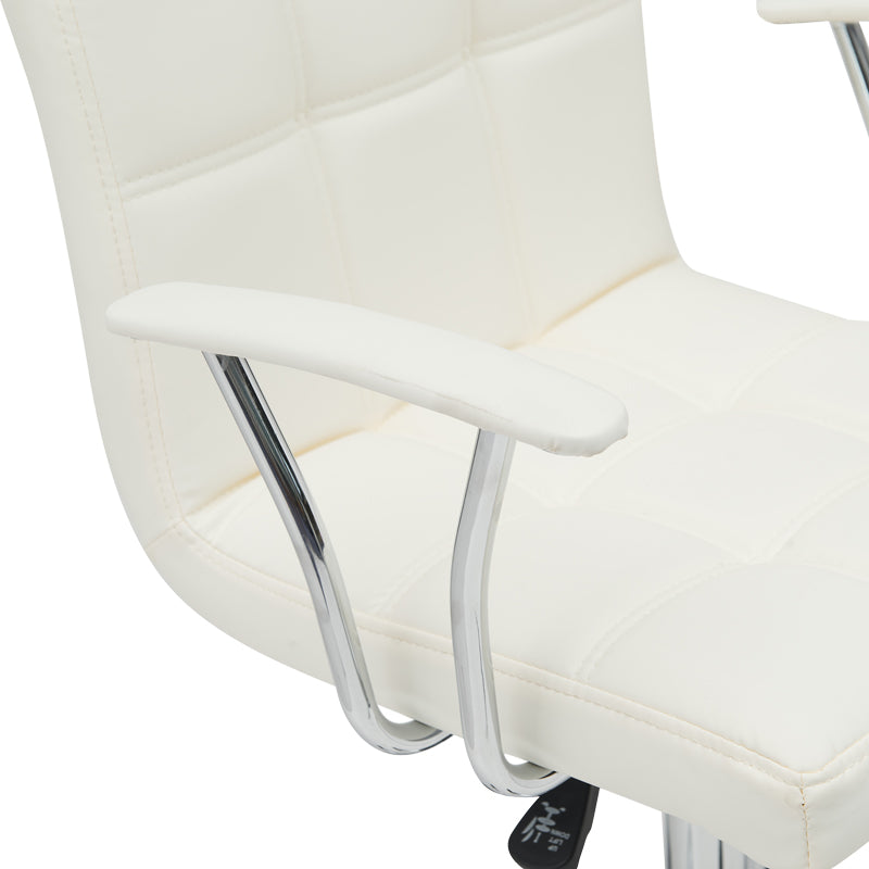 Scaun birou Buleco pu, alb, 56x46x74-86 cm, foto produs 7