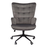 Scaun de birou directorial Lobima, catifea, 68x71x112 cm - Antracit