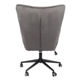 Scaun de birou directorial Lobima, catifea, 68x71x112 cm - Antracit