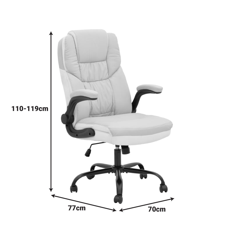 Scaun birou directorial cu funcție ergo Stellar, Bej-Ecru, Bej, 70x77x110-119 cm