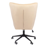 Scaun de birou directorial Lobima, catifea, 68x71x112 cm - Bej