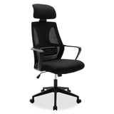 Scaun birou Dolphin cu material textil, Negru, 64x65x118-126 cm