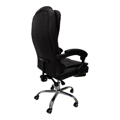 Scaun birou ergonomic cu suport picioare Worko, Piele ecologică, Negru, 66x62x113-121 cm, imagine suplimentara