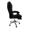 Scaun birou ergonomic cu suport picioare Worko, Piele ecologică, Negru, 66x62x113-121 cm, perspectiva suplimentara
