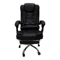 Scaun birou ergonomic cu suport picioare Worko, Piele ecologică, Negru, 66x62x113-121 cm, foto produs 6