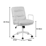 Scaun birou ergonomic Kreno, Textil, gri, 56x67x89-97 cm