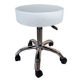 Scaun birou/lucru rotativ Tebere, Piele ecologică, 35x35x45-57 cm, Alb