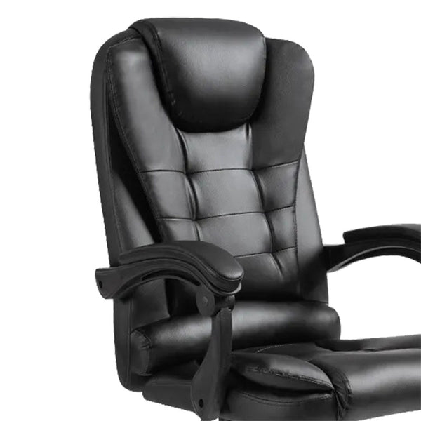 Scaun birou manager Benett negru pu, 62x48x110 cm