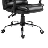 Scaun birou manager Benett negru pu, 62x48x110 cm