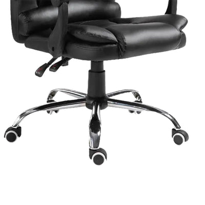 Scaun birou manager Benett negru pu, 62x48x110 cm, detaliu produs