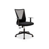 Scaun birou manager Ghost mesh, Gri - Negru, 61x53x93 cm - Negru