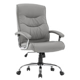 Scaun birou manager Primrose PU, 65x74x120 cm - Gri