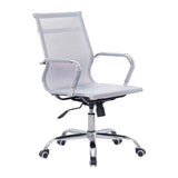 Scaun birou Noctis plasa, Negru - Alb, 55x48x88 cm - Alb