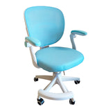 Scaun birou pentru copii cu funcție ajustabilă Bernu, mesh, Alb, 47x56x80-90 cm