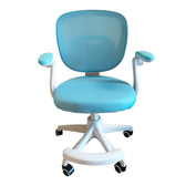 Scaun birou pentru copii cu funcție ajustabilă Bernu, mesh, Alb, 47x56x80-90 cm, perspectiva suplimentara