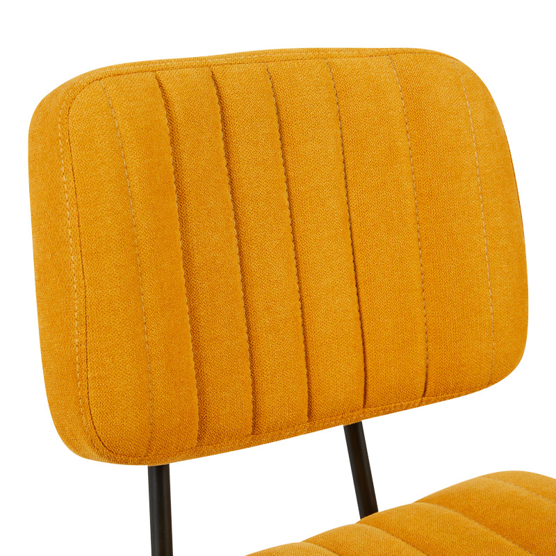 Scaun birou reglabil Warra, Textil, Galben, 50x52x76-86 cm