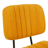 Scaun birou reglabil Warra, Textil, Galben, 50x52x76-86 cm