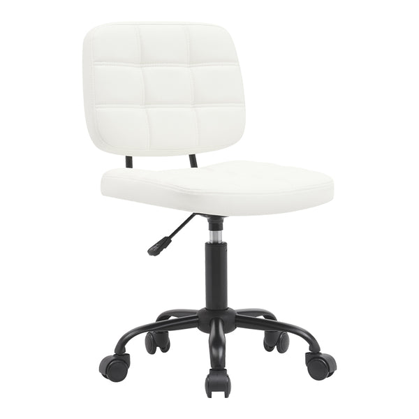 Scaun birou Sedia pu, alb, 50x50x75-85 cm