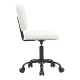 Scaun birou Sedia pu, alb, 50x50x75-85 cm
