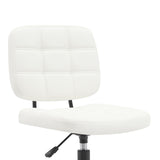 Scaun birou Sedia pu, alb, 50x50x75-85 cm